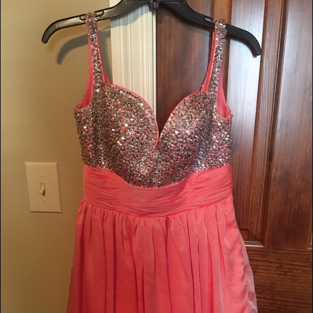 Pink Coral Sequin Short Dress